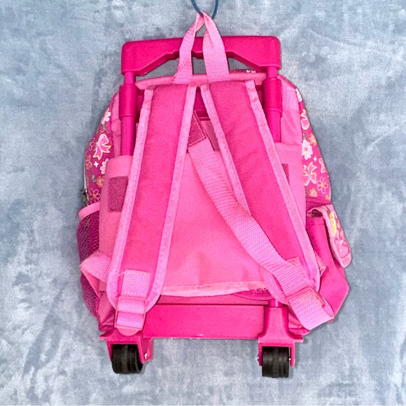 Disney Minnie Mouse small rolling backpack, hot pink, sparkly, preschool perfect - Picture 5 of 9